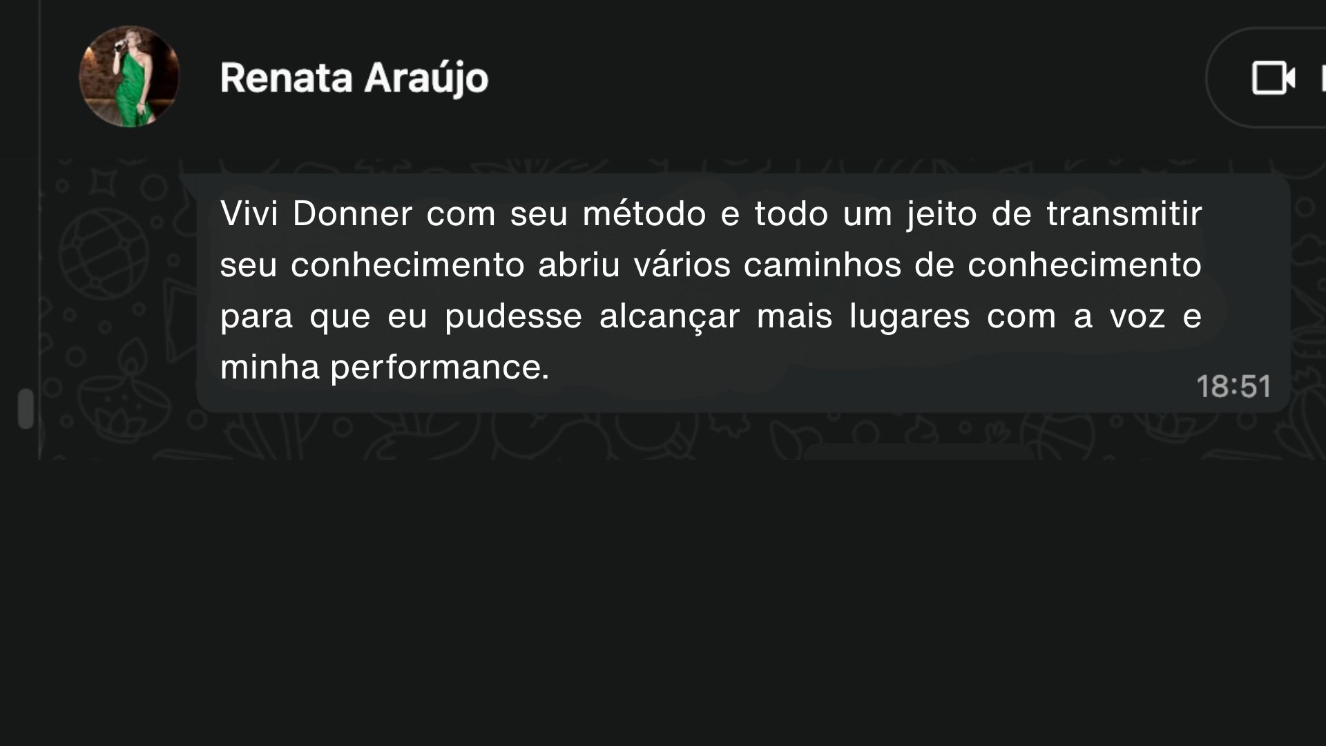 Renata Araujo depoimento